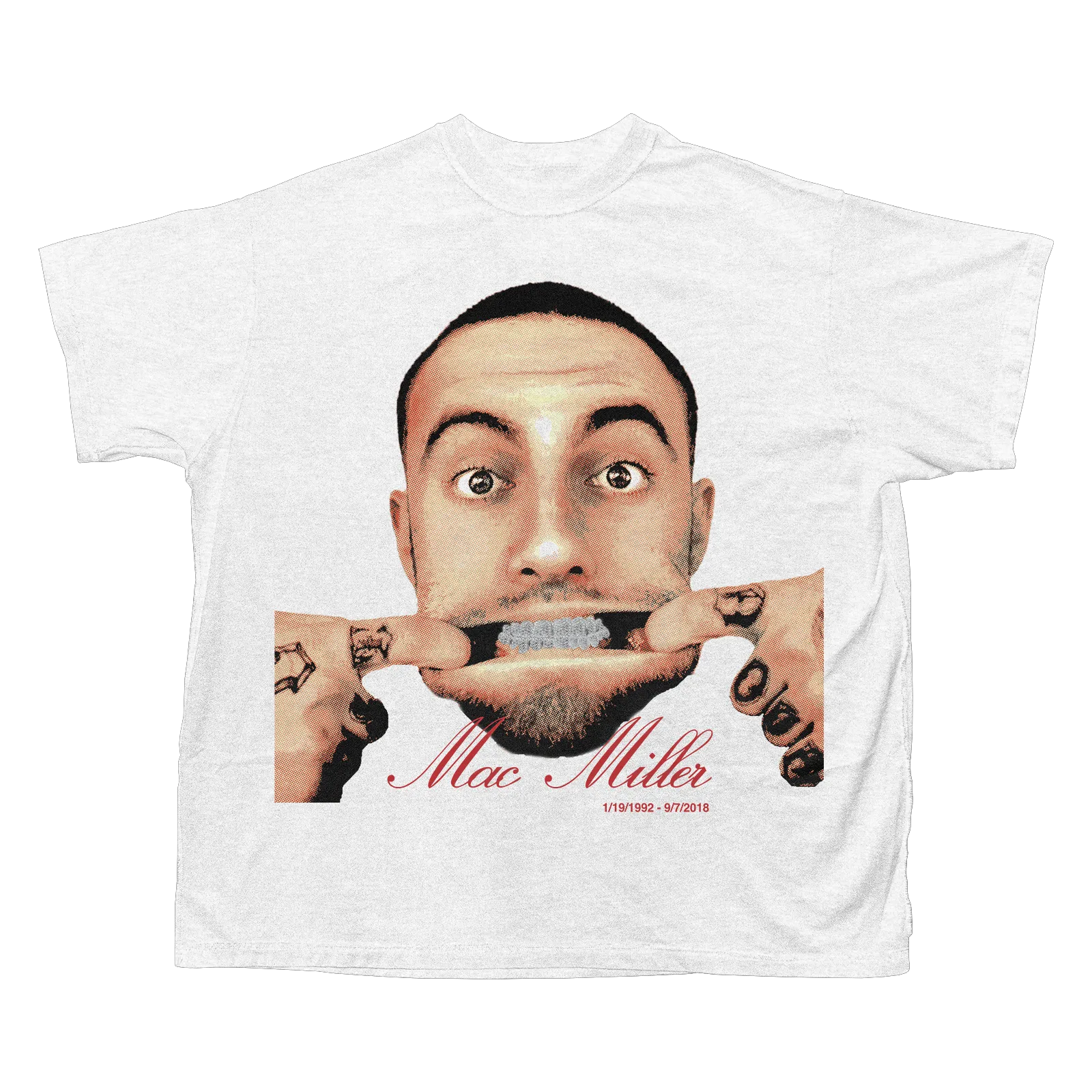 MAC MILLER BIG HEAD T-SHIRT (WHITE)