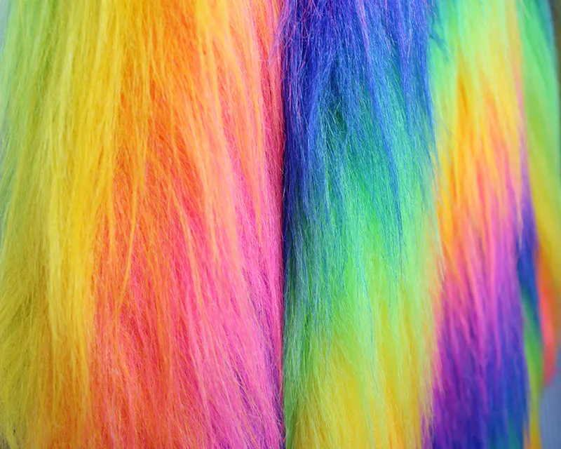 Made to Order - Rainbow Boogie Bomber Jacket by Raising Ravers - Long Fur, Ages 2-12
