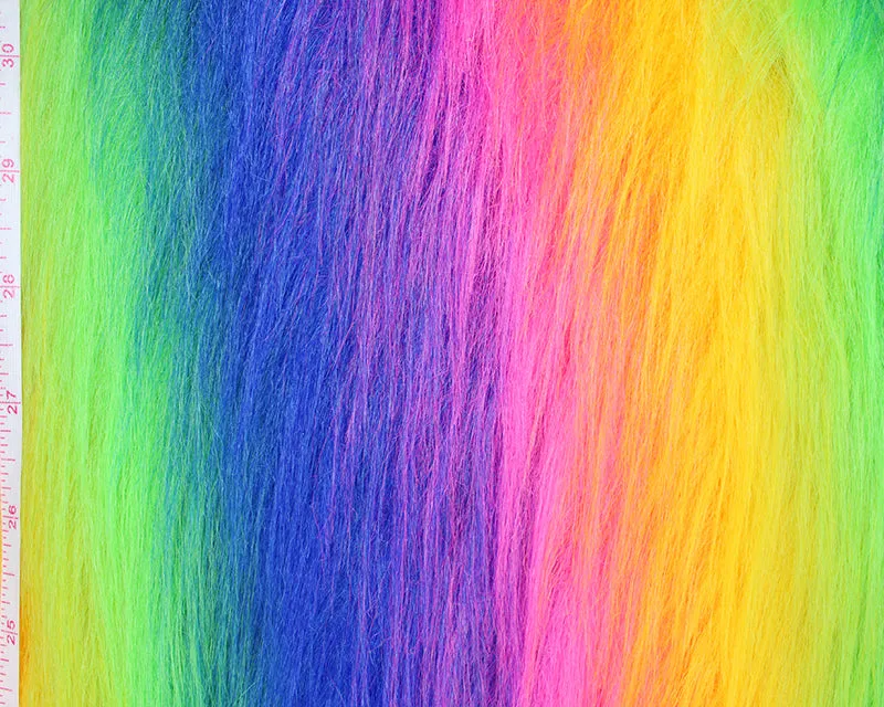 Made to Order - Rainbow Boogie Bomber Jacket by Raising Ravers - Long Fur, Ages 2-12