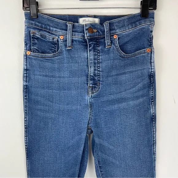 Madewell 10” High Rise Skinny Jeans Sz 28 Medium Dark Wash