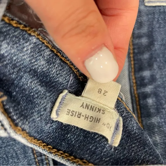 Madewell 10” High Rise Skinny Jeans Sz 28 Medium Dark Wash