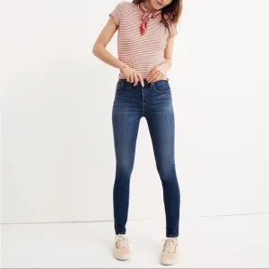 Madewell 10” High Rise Skinny Jeans Sz 28 Medium Dark Wash
