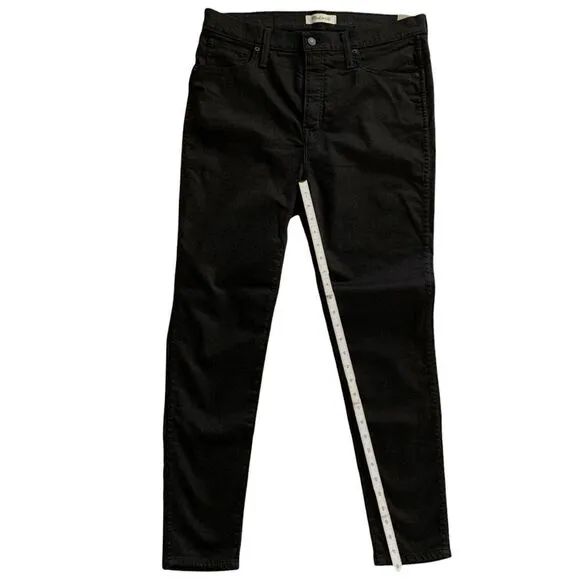 MADEWELL 10-Inch High Waist Black Skinny Jeans!