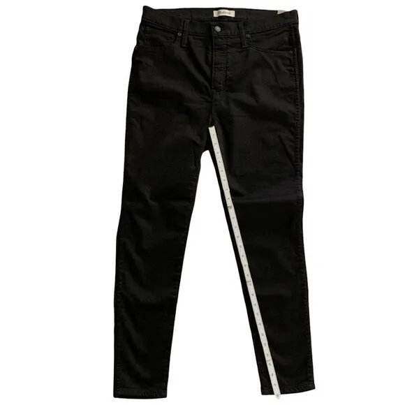 MADEWELL 10-Inch High Waist Black Skinny Jeans!