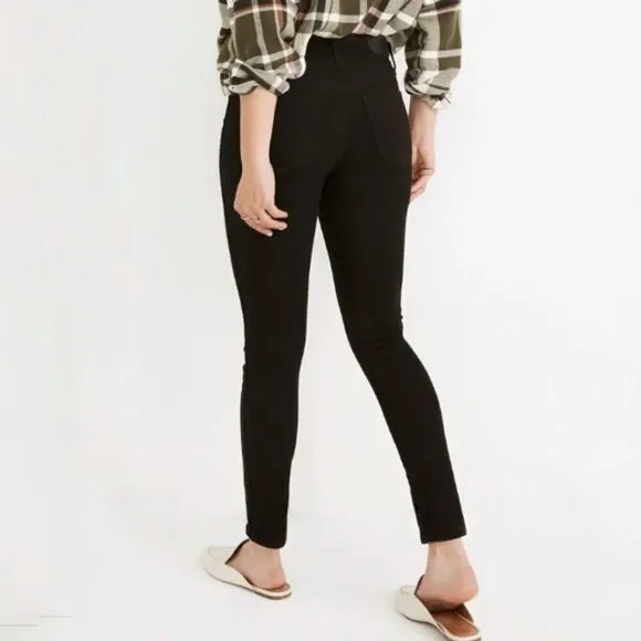 MADEWELL 10-Inch High Waist Black Skinny Jeans!