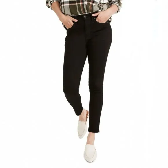 MADEWELL 10-Inch High Waist Black Skinny Jeans!