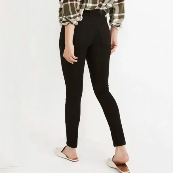 MADEWELL 10-Inch High Waist Black Skinny Jeans!