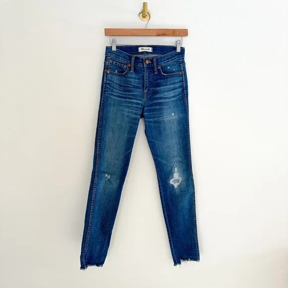 Madewell 9&quot; High-Rise Skinny Jeans: Destructed-Hem Edition 24 $135