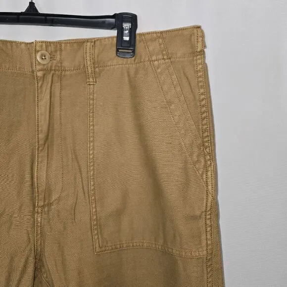 Madewell Brown Griff Tapered Fatigue Cargo Pants 32