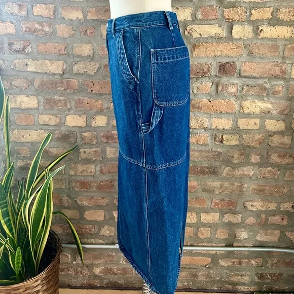 Madewell Denim Carpenter Maxi Skirt in Handlon Wash Size 26 / Small