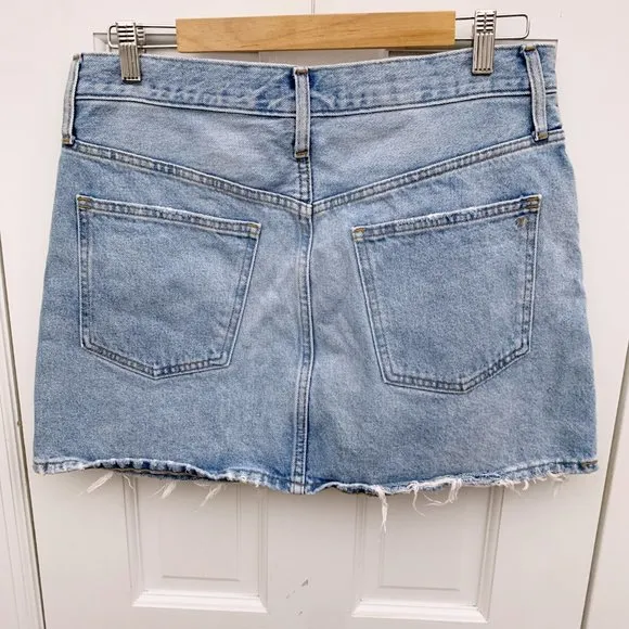 Madewell Rigid Denim Relaxed Mini Skirt in Northdale Wash