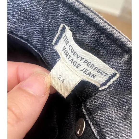 Madewell The Cury Perfect Vintage Jean in Idlewood Wash size 24