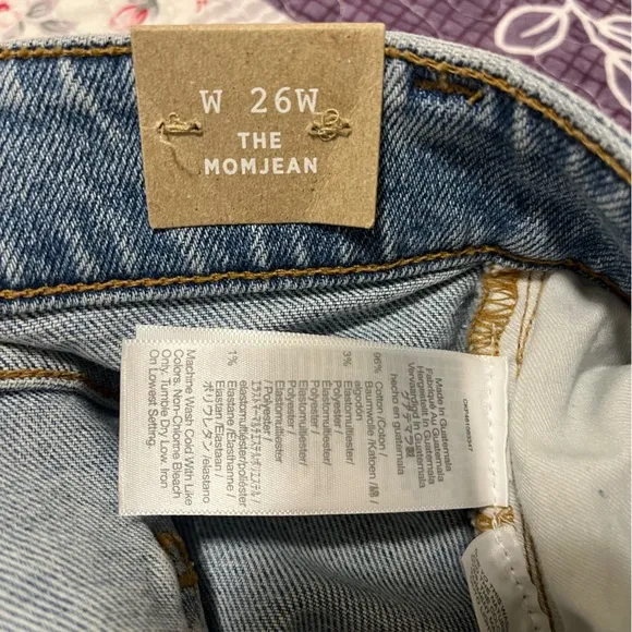 Madewell The Momjean Distressed Denim Jeans Women’s Size