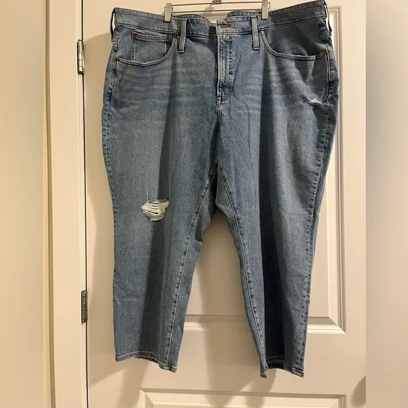 Madewell The Momjean Distressed Denim Jeans Women’s Size