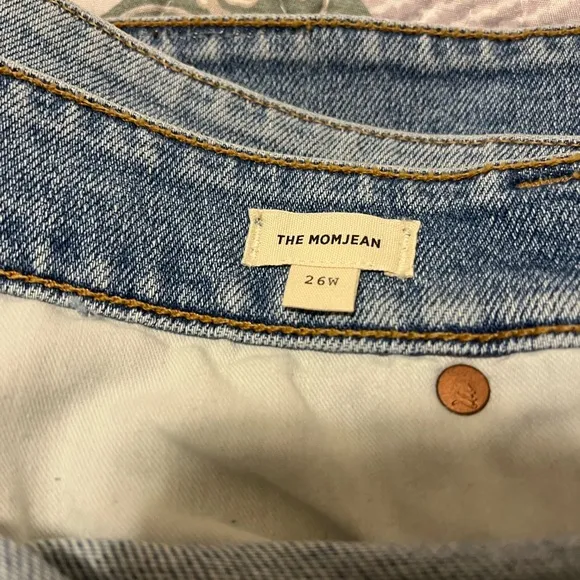 Madewell The Momjean Distressed Denim Jeans Women’s Size