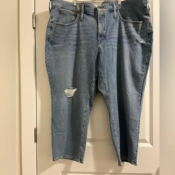 Madewell The Momjean Distressed Denim Jeans Women’s Size