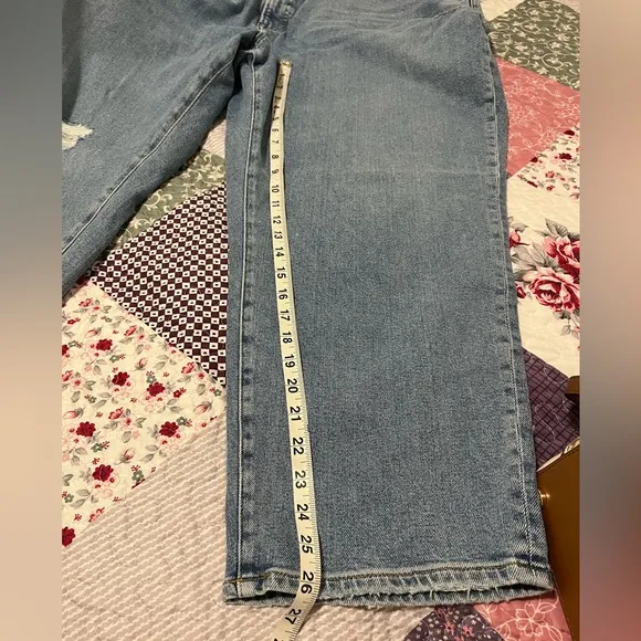 Madewell The Momjean Distressed Denim Jeans Women’s Size