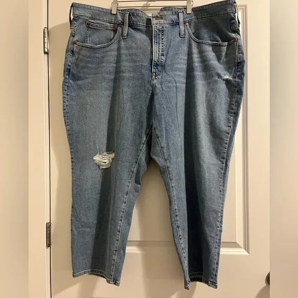 Madewell The Momjean Distressed Denim Jeans Women’s Size