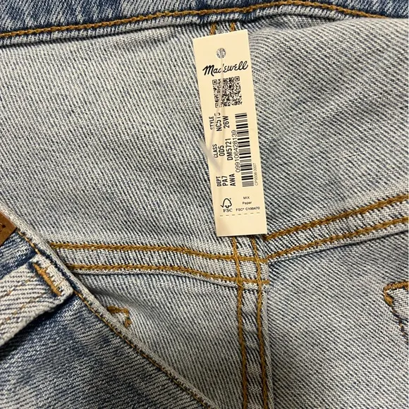 Madewell The Momjean Distressed Denim Jeans Women’s Size
