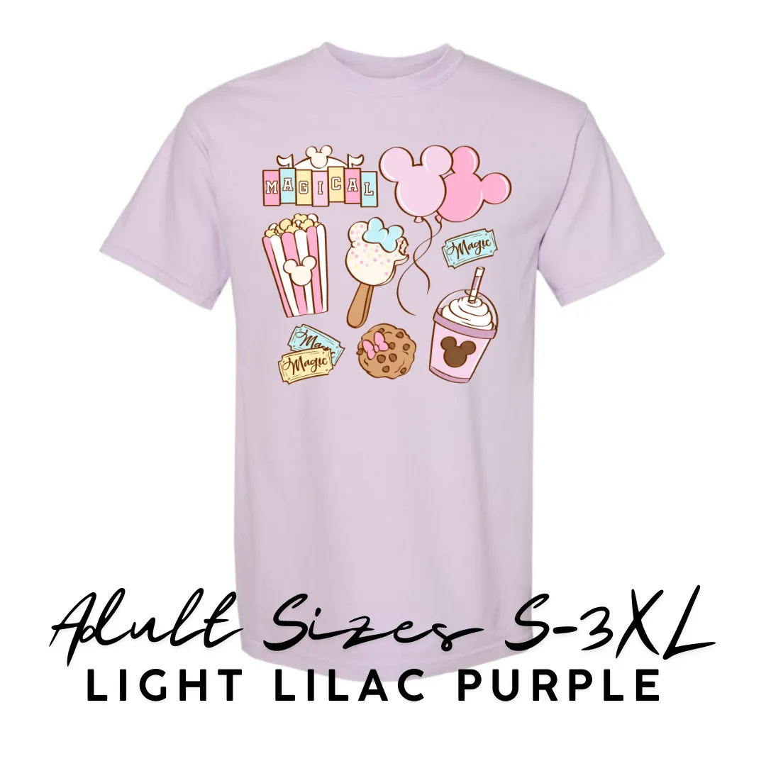 MAGICAL SNACKS | LILAC ADULT TEE (*SHIPS MID-MARCH)