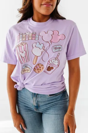 MAGICAL SNACKS | LILAC ADULT TEE (*SHIPS MID-MARCH)