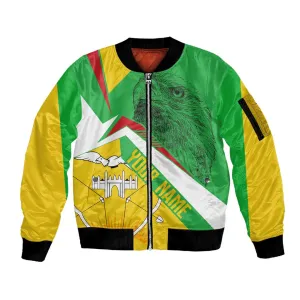 Mali Vulture Eagles Sleeve Zip Bomber Jacket African Pattern Flag Color TS04