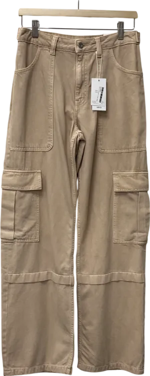 MANGO Beige Pocket Cargo Jeans UK 10
