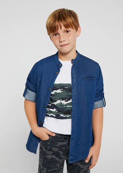 Mao Denim Shirt