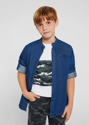 Mao Denim Shirt