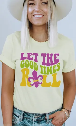 Mardi Gras Let The Good Time Roll PLUS Graphic Tee