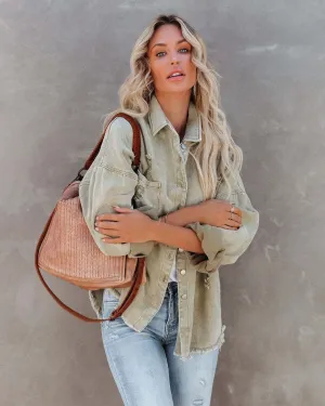 MARLEY DISTRESSED DENIM SHIRT JACKET