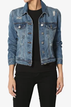 Meera Distressed Denim Jacket