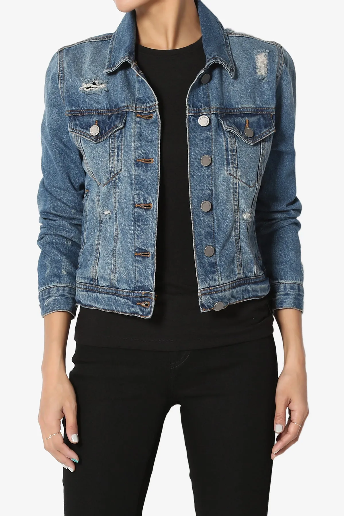 Meera Distressed Denim Jacket