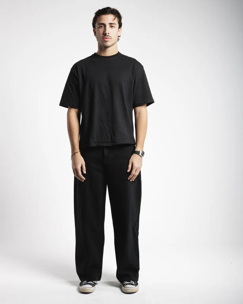Men Baggy Jeans - Solid Black