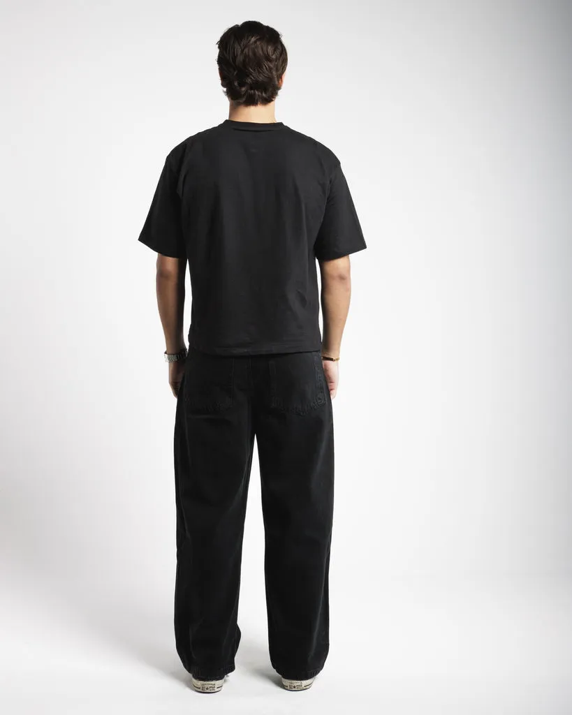 Men Baggy Jeans - Solid Black