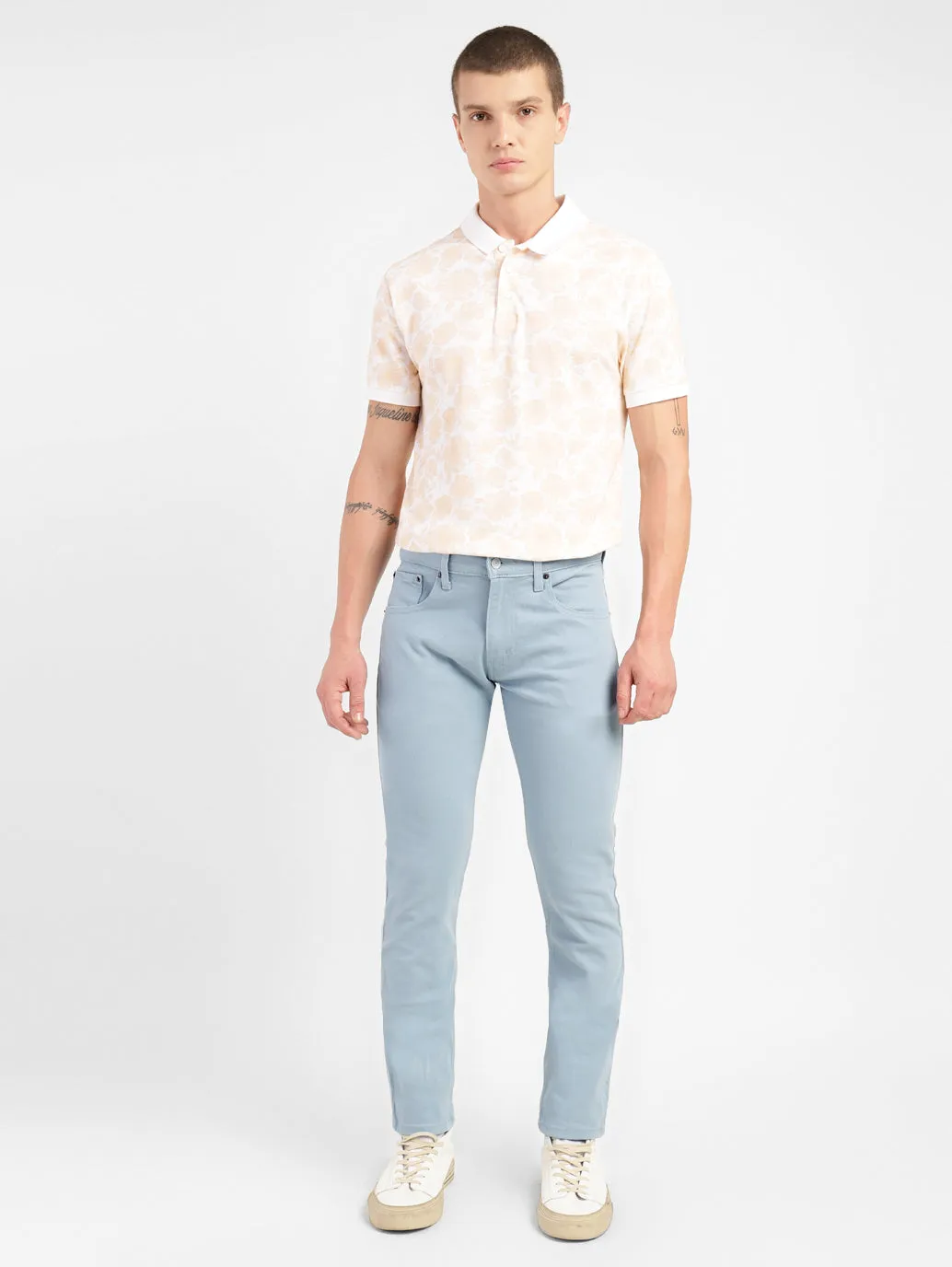 Men's 65504 Blue Skinny Fit Mid Rise Jeans