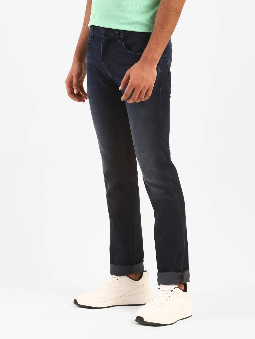 Men's 65504 Blue Skinny Fit Mid Rise Jeans