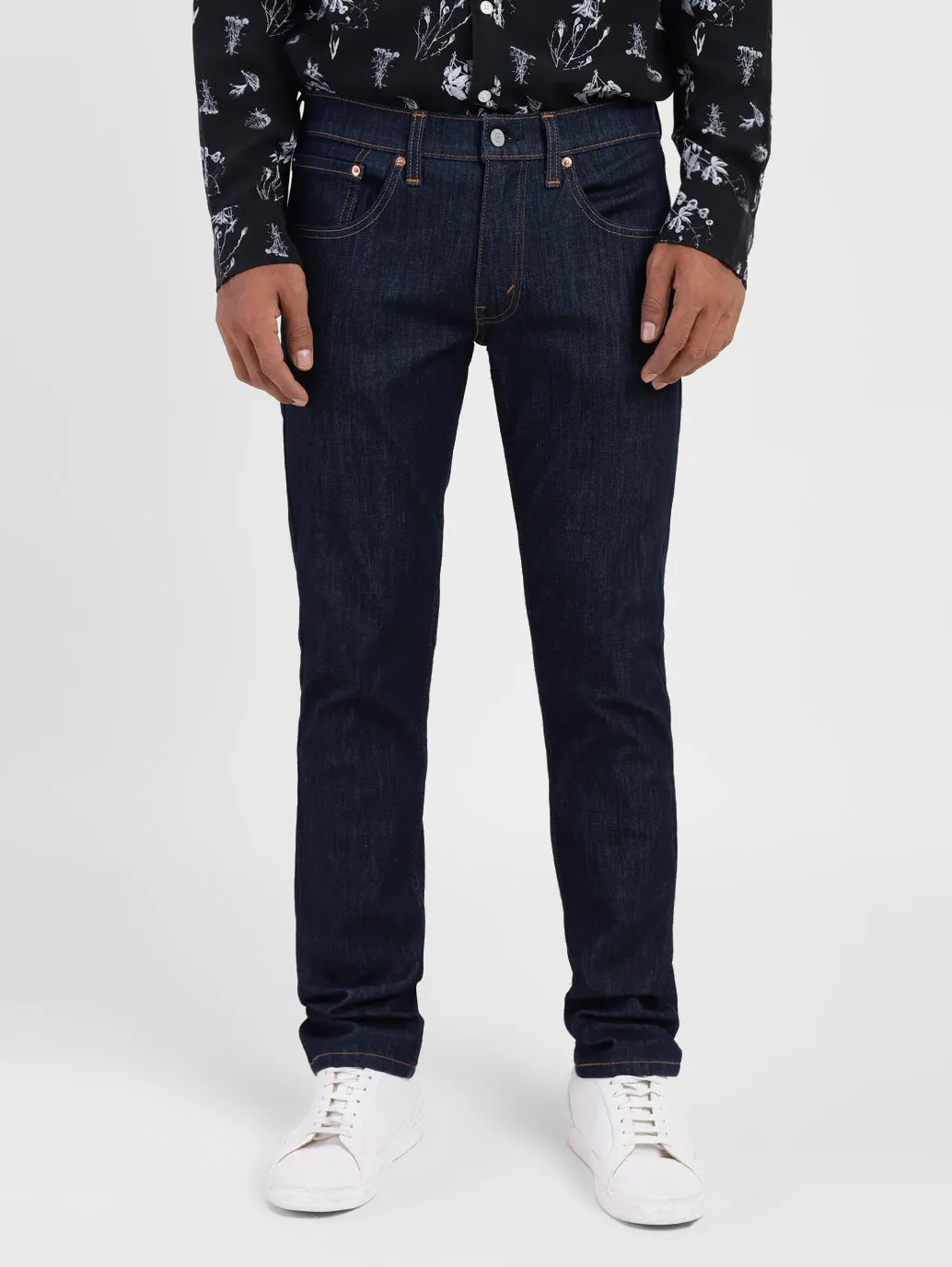 Men's 65504 Blue Skinny Fit Mid Rise Jeans