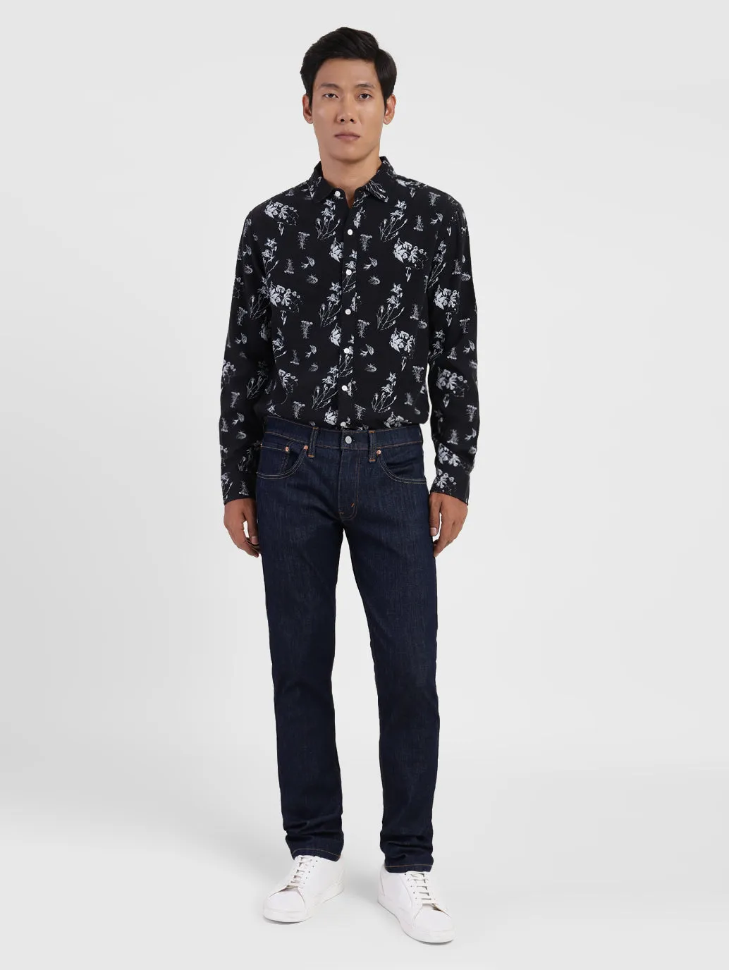 Men's 65504 Blue Skinny Fit Mid Rise Jeans