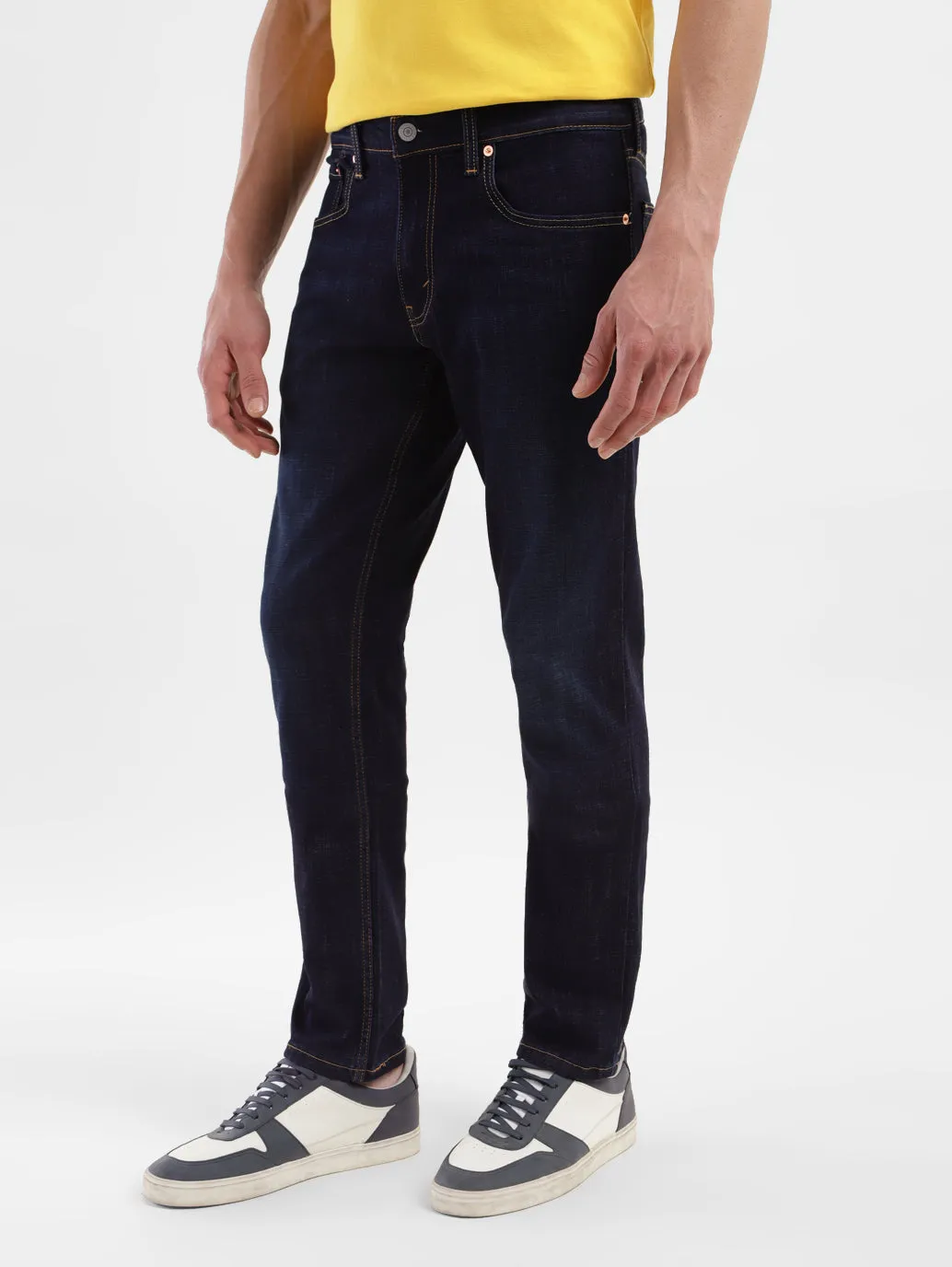 Men's 65504 Blue Skinny Fit Mid Rise Jeans