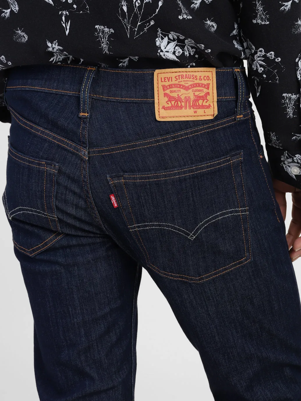 Men's 65504 Blue Skinny Fit Mid Rise Jeans