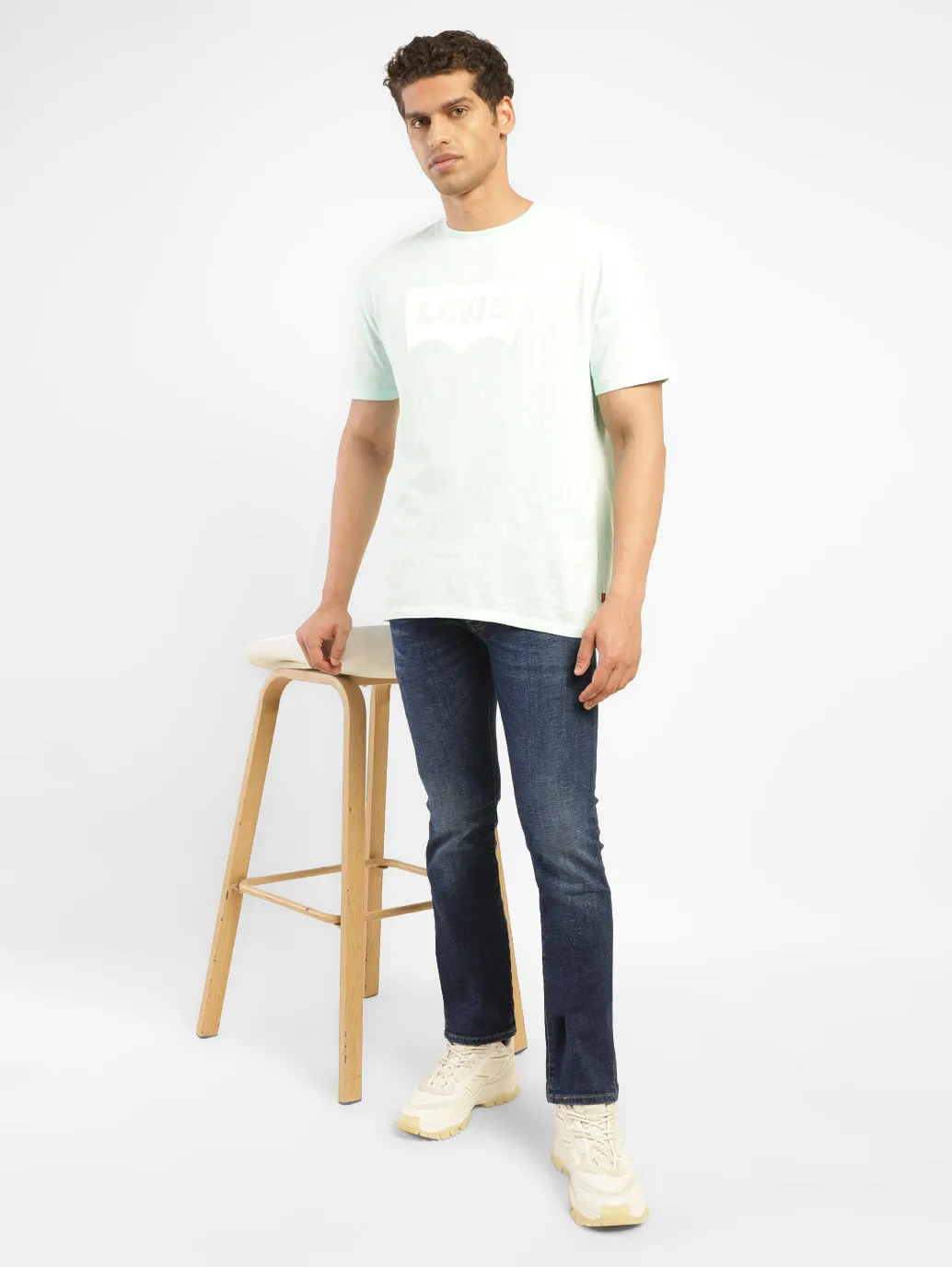 Men's 65504 Blue Skinny Fit Mid Rise Jeans
