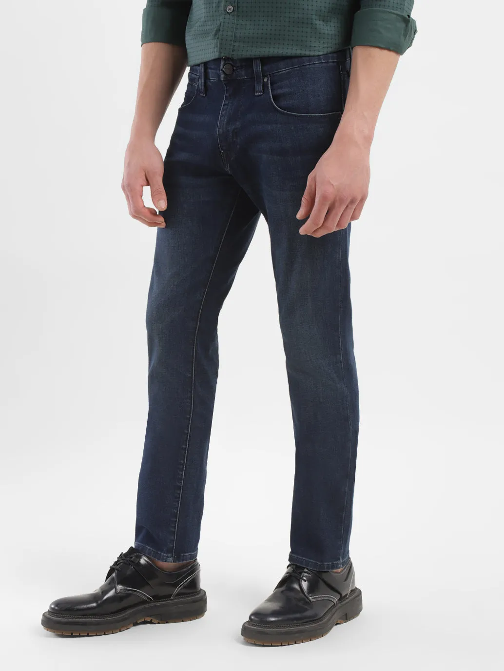 Men's 65504 Blue Skinny Fit Mid Rise Jeans