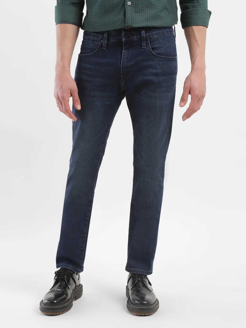 Men's 65504 Blue Skinny Fit Mid Rise Jeans