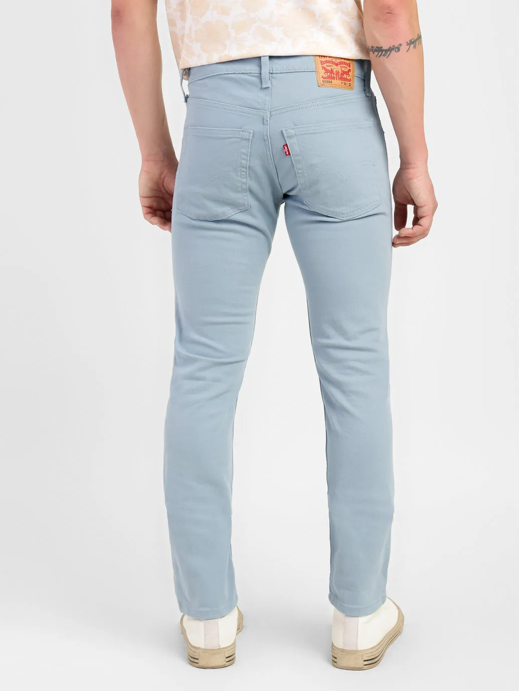 Men's 65504 Blue Skinny Fit Mid Rise Jeans