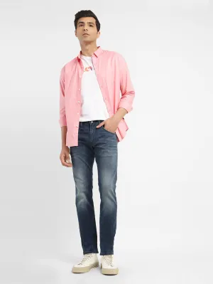 Men's 65504 Blue Skinny Fit Mid Rise Jeans