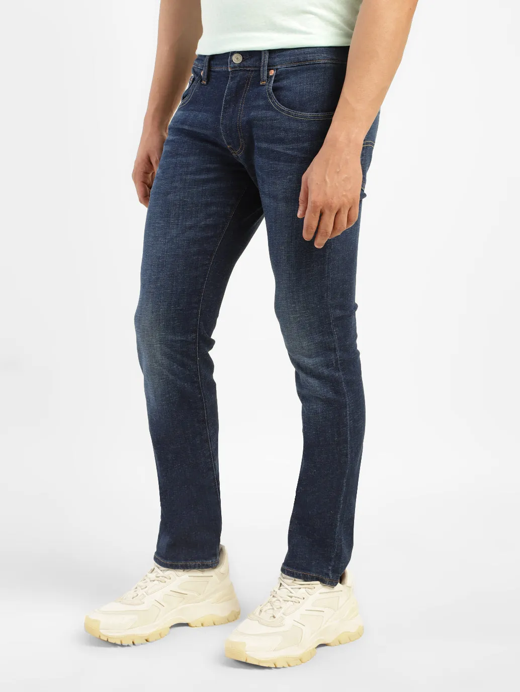 Men's 65504 Blue Skinny Fit Mid Rise Jeans