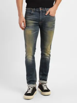Men's 65504 Blue Skinny Fit Mid Rise Jeans