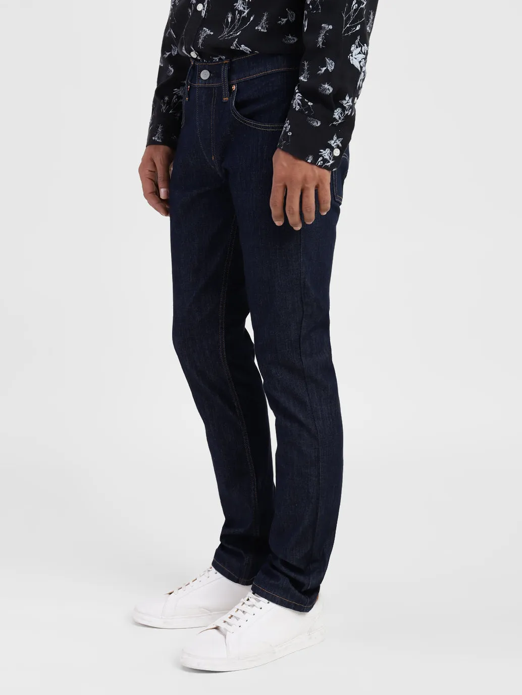 Men's 65504 Blue Skinny Fit Mid Rise Jeans