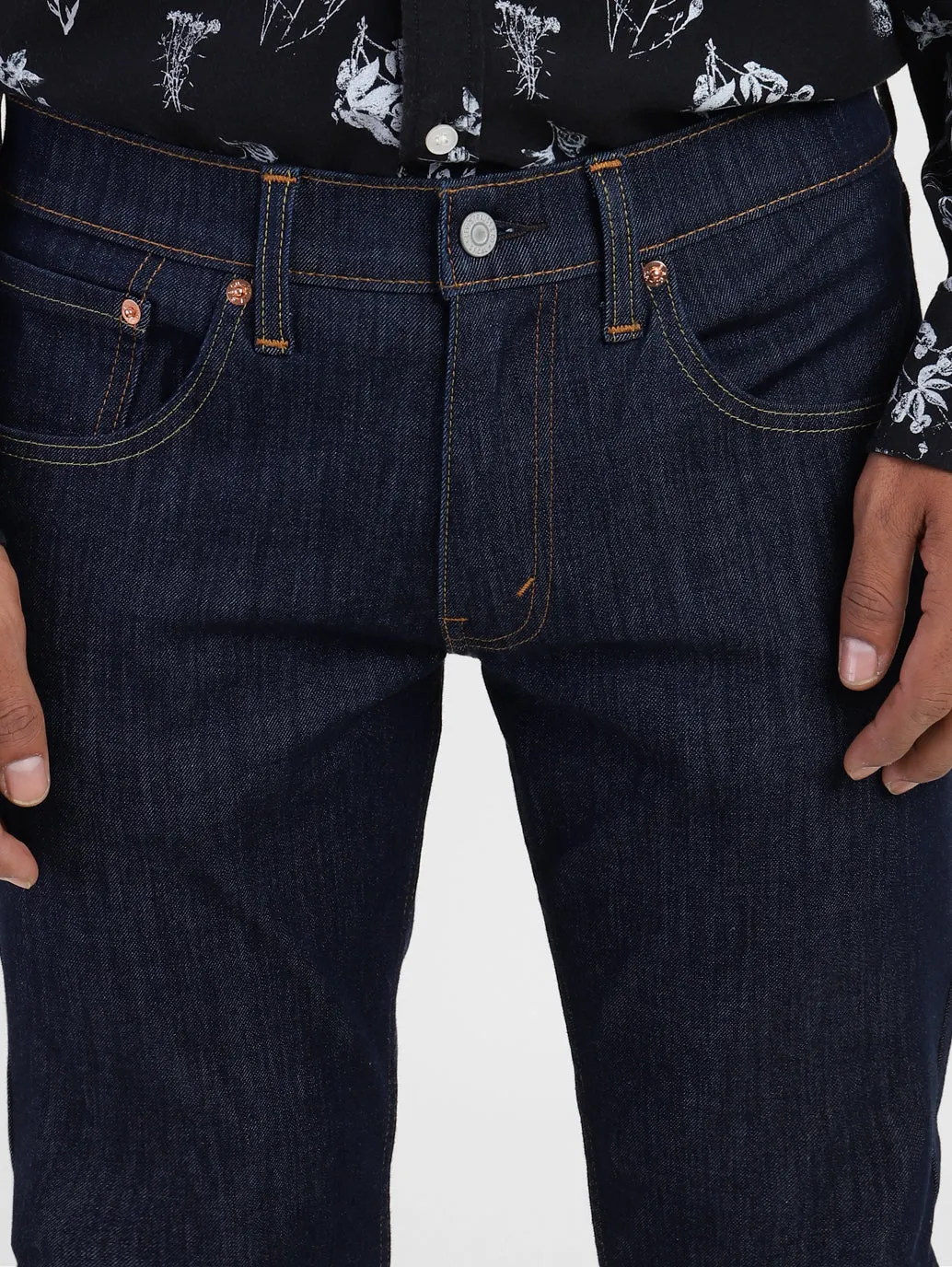 Men's 65504 Blue Skinny Fit Mid Rise Jeans